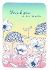 Pretty Thank You Card - Colourful Florals created by Evie Garnett Designs