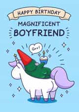 Funny Birthday Card - For Boyfriend - Magnificent Boyfriend created by Cheeky Legends