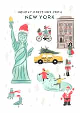 Cute Christmas Card - New York created by Laura Bercovich
