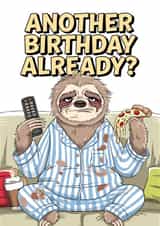 Feeling Sloth-ful? Another Year, Another Slice! Happy Birthday (Again)! created by Yello Ink