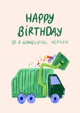 Cute Birthday Card - For Nephew - Rubbish Truck created by Carla Ellis