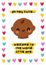 Cute New Baby Card - Welcome To The World created by The Playful Indian