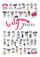 Cute Anniversary Card - Ruby Wedding Anniversary - 40th created by Eskimo Kiss Designs