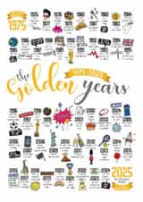 Cute Anniversary Card - 50th Wedding Anniversary - Golden created by Eskimo Kiss Designs