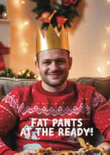 Funny Christmas Card - Fat Pants created by Giddy Kipper