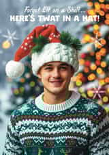 Rude Christmas Card - Twat In A Hat created by Giddy Kipper