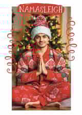 Funny Christmas Card - Yoga - Namasleigh created by Giddy Kipper