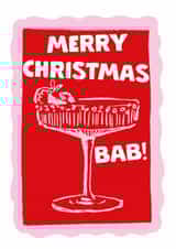 Birmingham Cocktail Christmas Card - Merry Christmas Bab! created by Fab Bab