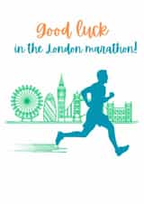 Good Luck card for your friend or loved one taking on the London Marathon created by Better for a run