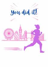 Card to congratulate your friend or loved one on completing the London Marathon created by Better for a run