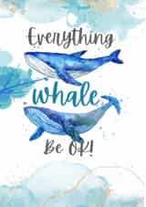 Everything will be OK! A cute, funny ocean themed card to show you care. created by Jess Withers