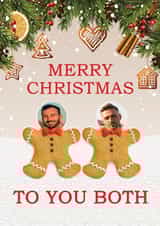 Personalised Photo Card created by Mo&Co - Cute Christmas Card - Both Of You - Gingerbread Couple - LGBTQ+