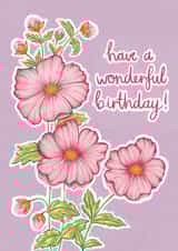 Pretty Birthday Card - Pink Flowers created by Patricia’s Little Studio