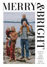 Personalised Christmas Photo Card created by Hello Paper Co. - Classic Christmas Card - Merry And Bright - Modern Typography