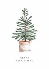 Classic Christmas Card - Tree - Watercolour created by Love My Print