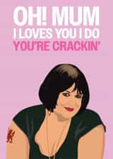 Nessa Birthday or Father's Day Card - Nessa - I Loves You I Do, You're Crackin' created by Hello Sausage