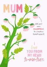 Cute Birthday/Mother's Day Card - For Mum - Fingerprints created by Sian Moore Illustration