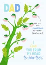 Cute Birthday/Father's Day Card - For Dad - Fingerprint created by Sian Moore Illustration