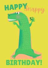 Cute 1st Birthday Card - Snappy - Crocodile created by Sian Moore Illustration