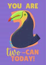 Cute 2nd Birthday Card - Toucan - You Are Two-Can Today! created by Sian Moore Illustration