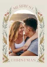 Personalised Christmas Photo Card created by Cindy Reynolds - Pretty Christmas Card - Bohemian Arch Frame