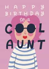 Cute Birthday Card - Cool Aunt created by Christine Cuddihy Illustration