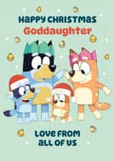 Bluey Christmas Card for Goddaughter – Love from All of Us created by Danilo