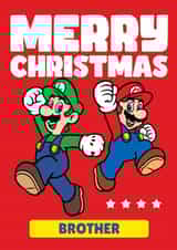 Merry Christmas Mario & Luigi Card For Brother created by Danilo