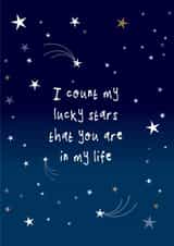 Cute Valentine's Day Card - Stars - Lucky created by Bow & Bell