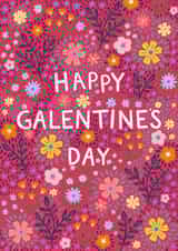 Pretty Galentine's Day Card - For Gals - Flowers created by Pear Tree Press