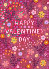 Pretty Valentine's Day Card - Flowers - Floral created by Pear Tree Press