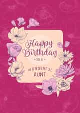 Classic Birthday Card - For Aunt - Flowers created by Evie Garnett Designs