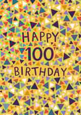 Classic Birthday Card - 100th - Geometric - For Him created by Pear Tree Press