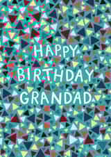 Classic Birthday Card - Geometric Pattern - For Grandad created by Pear Tree Press