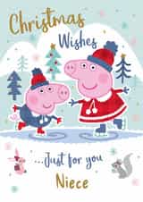 Peppa Pig Christmas Card for Niece – Skating Fun created by Danilo
