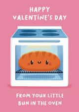 Cute Valentine's Day Card - From Bump - Little Bun in The Oven created by Sophie Kent Illustration