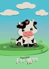 Cute Paper Collage Cow card for any occasion and any special person in your life created by Fred Forever