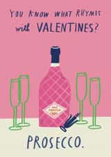 Funny Valentine's Day Card - Prosecco created by Alice Mole Illustration