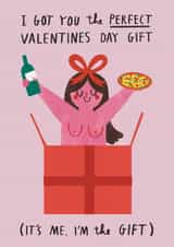 Funny Valentine's Card - The Perfect Gift - It's Me created by Alice Mole Illustration