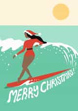 Surf Christmas card created by Laura McHugh