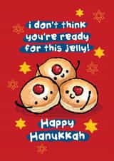 Cute Hanukkah Card - Sufganiyah - Ready For This Jelly created by The Playful Indian