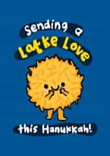 Cute Hanukkah Card - Latke Love created by The Playful Indian
