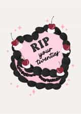 Cute Birthday Card - 30th - RIP To Your Twenties created by Dolly’s Doodles