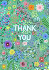 Pretty Thank You Card - Ditsy Floral created by Pear Tree Press
