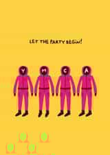 Funny Birthday Card - Squid Game - YMCA created by PaperJam Print Co.