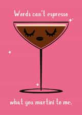 Cute Birthday/Love & Friendship Card - Cocktail - Espresso created by Kim&Tonic