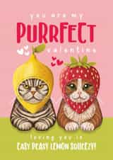 Cute Valentines Day Card - Cats - Purrfect created by Atwood & Atwood