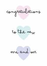 Classic Wedding Card - Congratulations - Mr And Mr created by size3art