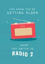 Funny Birthday Card - Radio Two created by The Cake Thief