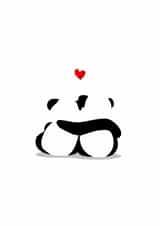 Cute Panda Bear Valentines Card for Boyfriend Girlfriend Husband Wife. Love hugs created by Swizzoo